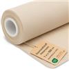 Amazinggirl Tessuto al Metro Cotone Puro Cotone - Stoffa Morbida per Cucire | Patchwork Abbigliamento Cuscini Tende Decorazione Fodera Tessili Bambini Naturale 1 m x 160 cm Beige