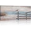 FajerminArt Grande Stampa su Tela Con Cornice Astratto Gabbiani Paesaggio Oceano Quadri Moderni Immagine pittura su tela soggiorno camera da letto Cucina Ufficio ristorante Decorazione Murale 120x50cm