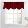 Generic Mantovana oscurante per finestra, colore rosso bordeaux, elegante, 132,1 x 45,7 cm, tenda corta per soggiorno/appartamento, decorazione natalizia, 1 confezione