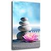 Printerland Quadri Moderni Soggiorno Verticale FIORI GIGLIO LOTO zen Quadro moderno FIORE da Parete XXL grande Stampa su tela Canvas Decorazione Murale muro Arredo Camera letto Cucina (40x70 cm, Giglio)