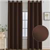 Ystyle Tende Oscuranti per Interni 2 Pezzi, 117x137 CM, Termiche Isolanti, Anti-Rumore, con Anelli, Tenda Moderna Per Camera da Letto e Soggiorno, Caffè