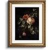 Huarcey Quadro in tela con cornice dorata, stile vintage, decorazione da parete classica per soggiorno, camera da letto, bagno, cucina, casa colonica