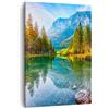 ARTTOR Moderno Quadro su Tela 50x70 cm Verticale Paesaggi Foresta - 4456 | Paesaggio Montagne Alba Quadro Decorativo Piccolo Soggiorno Camera da Letto Decorazione da Parete Arte da Parete ARTTOR