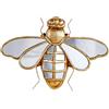 Generic Decorazione da parete a specchio a forma di libellula dorata, decorazione da parete con libellule fatte a mano, decorazione creativa in vetro a specchio, perfetta per case a tema vittoriano ed europeo