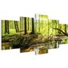 LUMASOUL Quadri Moderni Soggiorno su 5 Tele - Quadri Camera da Letto Motivo Natura - Poster da parete con cornice in legno e telaio - Stampe da Parete 200x100 cm