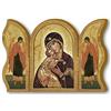 F.LLI BONELLA Fratelli Bonella | Trittico devozionale in legno della Madonna della tenerezza 6x9cm | Made in Italy
