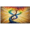 LuxHomeDecor Quadro Albero della Vita a Colori - stampa su tela con telaio in legno - 80x40 cm