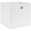 vidaXL Contenitori 4 pz in Tessuto non Tessuto 28x28x28 cm Bianco