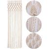 ANBOO Arazzo in macramè da appendere alla parete, decorazione in stile bohémien, realizzato a mano, tenda per porte e finestre, sfondo per matrimoni, 203 cm (lunghezza) x 74 cm (larghezza)