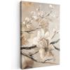 MuchoWow© Quadri Moderni Camera Da Letto Foto Quadro Con Cornice | 80x120 cm - Decorazioni Parete Soggiorno Stampa Su Tela Moderna Casa Salotto Poster Fiori - Natura - Bianco - Fiore