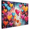 MuchoWow© Quadro Moderno Soggiorno Decorazioni Da Parete Quadri Su Tela Da | 40x30 cm - Salotto Grandi Foto Con Cornice Stampe Su Tela Camera Da LettoCuori - Colori - Banksy - Pop Art - Street Art