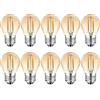 MZYOYO 2W E27 Lampadina LED, Lampadina Vintage E27,Lampadina Bianca Calda 2W G45 2700K,Sostituisce Lampadina a Incandescenza 10W,Lampadina Retro Illuminazione,Non Dimmerabile,Ambra,Confezione da 10