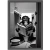 Zamety Quadri per Bagno, Scimmia Orangutan Quadri Bagno, Poster da Parete per Bagno e Toilette, A4 Bianco e Nero, Umorismo Quadretti da Parete, 21x 30cm, Senza Cornice