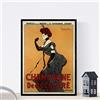 Nacnic Vintage Poster Nacnic. Ad Epoca Champagne Francese Rochegré. grandezza A4