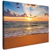 MuchoWow© Quadri Camera Da Letto Stampe Da Parete Quadro Su Tela Moderni | 40x30 cm - Decorazioni Murali Soggiorno Foto Quadretti Ingresso CasaSpiaggia - Tramonto - Mare - Nuvole - Orizzonte