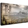 Wallazz Quadro su Tela Campania - Quadri Moderni Soggiorno - Napoli, Salerno, Caserta, Amalfi, Sorrento, Capri - Stampa su Tela - Quadro Moderno Soggiorno 60x120cm