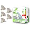 greenandco 5x Spot a LED IRC 97+ 2700K 110° GU5.3 MR16 6W (equivalente spot alogeni 25W) 360lm (bianco caldo) SMD LED 12V AC/DC vetro, non dimmerabile