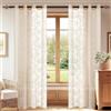 YSTELLAA Tende Per Interni In Voile 2 Pannelli, 140x300cm, Tende Pizzo Macrame Eleganti, Curtains Con Occhielli Bianche Per Soggiorno E Camera Da Letto Moderne Luminoso, Beige