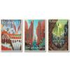 Generic Rivendell LOTR - Set di 3 poster da viaggio, Il Signore degli Anelli, stile retrò vintage, set di 3 poster artistici da parete con stampa su tela, decorazione per la casa, 30 x 45 cm