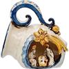 sicilia bedda - Presepe in Ceramica di Caltagirone - Realizzati interamente a Mano (Natività Giara, Blu e Arancio)