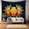 Generic Arazzo Celeste da Parete per Camera da Letto, Soggiorno, Design Spirituale con Sole e Luna, Decorazione da Appendere, Spazio per Meditazione, Stile Boho per Dormitorio