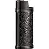 BYNYXI Porta accendini vintage per mini accendini BIC, copertura per accendini portatile, in metallo retrò, copertura con catena incisione, custodia riutilizzabile per accendini regolari, 6 cm x 2,4 cm