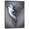 Printerland Quadro Moderno Soggiorno Verticale Coppia Bacio Astratto Argento Quadri moderni da Parete Salone grande Stampa su tela Canvas Decorazione Murale muro Arredo Camera letto Cucina (30x40 cm, 2)