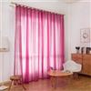 Generic Tende in tulle solido per soggiorno camera da letto moderne 2mx1m tenda trasparente multicolore tende trasparenti decorazione casa (rosso rosa)