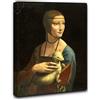 Niik Quadro + Telaio (BC) La dama con l'ermellino di leonardo da vinci 80 x 60 x 3 cm falso d'autore su tela
