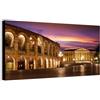 Wallazz Quadro su Tela Veneto - Quadri Moderni Soggiorno - Venezia, Verona, Padova, Vicenza, Treviso, Cortina - Stampa su Tela Canvas HD - Quadro Moderno Soggiorno 50x150 cm