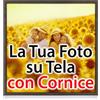 ConKrea - Quadro Personalizzato 80x80 cm con Cornice colore Noce - La Tua Foto su Tela in Alta Definizione