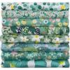 aufodara 8 Pezzi 50 x 50 cm Tessuti Tessuto Cotone Stoffa Patchwork Cucito Creativo Stoffe a Metro Materiali per Hobby Creativi DIY Fatto a Mano (Verde)