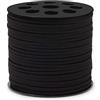 ISIYINER Corda di Cuoio, Suede Cord Cordino in Finta Pelle Corda per Collana di Tessitura, Braccialetto Fai da Te, Confezione Regalo, Decorazione Acchiappasogni 3mm X 90m (Nero)