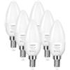 Lepro Lampadina LED E14 C37 470LM, 4.2W ≈ 40W, 2700K, Angolo 250°, 6 Pcs | Non Dimmable, CRI>80, LED Lampadina Super Luminosa, Nessuno Sfarfallio, Risparmio Energetico Superiore al 89%