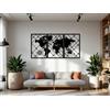 Kajaro Mappa del Mondo Quadro da Parete Legno 3 pezzi, Mappa del Mondo | Gratis: secondo quadro più piccolo incluso. Decorazione murale in legno, montaggio senza forare.