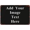 DJNGN Segno Personalizzato in Metallo Con il Testo Della Vostra Immagine - Banner Vintage per Casa, Cortile, Strada, Fattoria, Negozio, Bar - Wall Decor e Regalo