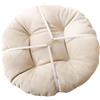 Generic Cuscino per Sedia con Lacci Antiscivolo per Ufficio Sedentario Cuscino Rotondo per Sedia per Sgabello da Bar Sedie da Pranzo Diametro 32/40/45/50 Cm(Beige,32cm)