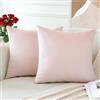 Generic Federe Decorative per Cuscini 40,6 x 40,6 cm Morbide in Velluto Federe Quadrate per Cuscini per Divano Letto Sofà Auto Decor Set di 2 Rosa Chiaro