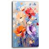 Printerland Quadri Moderni Soggiorno Verticale PAPAVERI Quadro moderno FIORE da Parete XXL grande Stampa su tela Canvas Decorazione Murale muro Arredo Camera da letto Cucina (5, 40x70 cm)