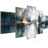 Runa Art - Quadri Astratto 200L x 100l cm 5 Pezzi XXL Decorazione Murale Design Astrazione Blu 059751a