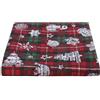 SaRani Tessuto Cotone a Fantasia Natalizia Taglio 280x280 cm al Metro Rosso Natale Scozzese (Taglio (280x280 cm), Scozzese note)