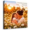 PrintedGift Tela Personalizzata con Foto su Cotone 340 g/m² - MISURA: 80 x 80 cm | Foto su Tela con Telaio in Legno di Abete MASSICCIO, SPESSO 2 cm, Quadro Personalizzato Con Gancio Appendimuro Compreso