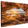 MuchoWow© Quadri Camera Da Letto Stampe Da Parete Quadro Su Tela Moderni | 60x40 cm - Decorazioni Murali Soggiorno Foto Quadretti Ingresso CasaGrotta - Mare - Orizzonte - Tramonto