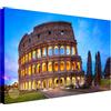 Wallazz Quadro su Tela Lazio - Quadri Moderni Soggiorno - Roma, Colosseo, Trastevere, Ponte Milvio - Stampa su Tela - Quadro Moderno Soggiorno 50x100cm