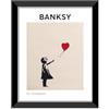 LABORATORIO 102 Quadro Banksy Bambina con il Palloncino (30x40 cm) Arte Contemporanea - Stampa Fotografica da Parete con Cornice inclusa - Poster Moderno Pronto da Appendere