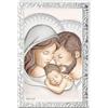 Holyart Immagine Sacra Famiglia cornice argentata Valenti 18x12 cm