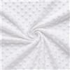 Generico Tessuto pile al metro 100 cm x 150 cm, tessuto pile goffrato, tessuti al metro, tessuti per cucire, tessuti e stoffe, stoffa per cucito (Bianco)