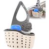 Hemore Porta di Spugna per lavello da Cucina, lavello di plastica Porta di Spugna con Cinturino Regolabile, lavello della Cucina Caddy, portabicchieri di sponde di Sapone, Cestino Caddy del Rubinetto