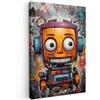 MuchoWow© Stampa Foto Quadro Moderno Quadri Moderni Soggiorno Con Cornice | 80x120 cm - Stampe Da Parete Camera Da Letto Matrimoniale Decorazione CanvasRobot - Graffiti - Arancione - Colori