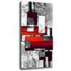 Printerland Quadro Moderno Soggiorno Verticale Astratto Shabby chic Industrial Quadri moderni da Parete XXL grande Stampa su tela Canvas Decorazione Murale muro Arredo Camera letto Cucina (40x70 cm, Rosso)